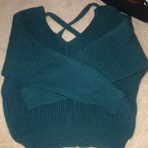 v neck/cross back sweater!!!